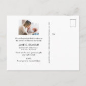 Moderne typografie Hartelijk dank Aangepaste foto' Aankondigingskaart (Achterkant)