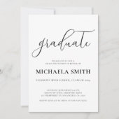 Moderne Typografie High School Afstudeerfeest Kaart (Voorkant)