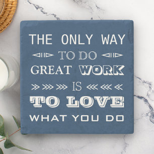 Moderne typografie Inspirerend citaat Stenen Onderzetter
