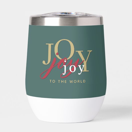 Moderne typografie Joy to the World Kerstmis (Voorkant)
