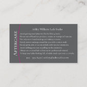 Moderne typografie "LASHES" door nazorg Visitekaartje (Achterkant)