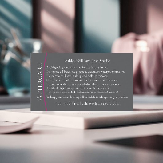 Moderne typografie "LASHES" door nazorg Visitekaartje