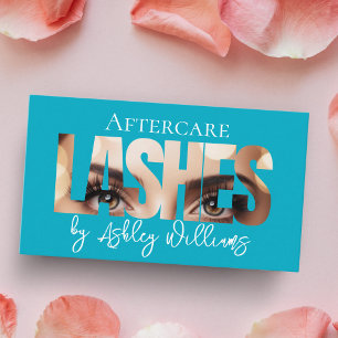 Moderne typografie "LASHES" door nazorg Visitekaartje