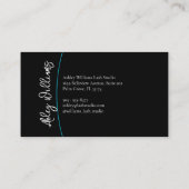 Moderne typografie "LASHES" van de kunstenaar Visitekaartje (Achterkant)