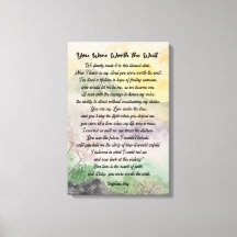 Moderne typografie Liefdesgedicht Canvasprint met 