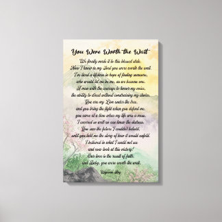 Moderne typografie Liefdesgedicht Canvasprint met  Canvas Afdruk