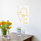 Moderne Typografie Love Initialen Wedding Date Gol Folie Afdrukken (Laag (Keuken))
