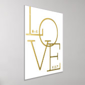 Moderne Typografie Love Initialen Wedding Date Gol Folie Afdrukken (Laagn)