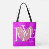 Moderne Typografie LOVE Text Design Draagtas (Achterkant)