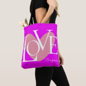 Moderne Typografie LOVE Text Design Draagtas (Dichtbij)