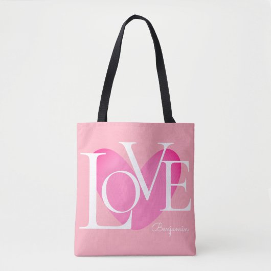 Moderne Typografie LOVE Text Design Draagtas (Voorkant)