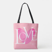 Moderne Typografie LOVE Text Design Draagtas (Achterkant)