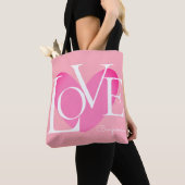 Moderne Typografie LOVE Text Design Draagtas (Dichtbij)