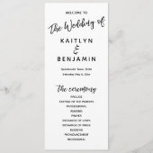 Moderne typografie met handschrift Eenvoudig wit Programma (Voorkant)