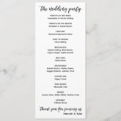 Moderne typografie met handschrift Eenvoudig wit Programma (Achterkant)