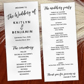 Moderne typografie met handschrift Eenvoudig wit Programma