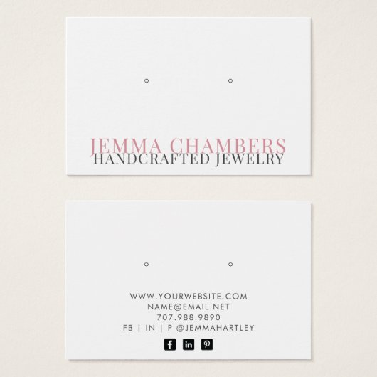 Moderne typografie met juwelen-display Kaart (Voorkant /achterkant)