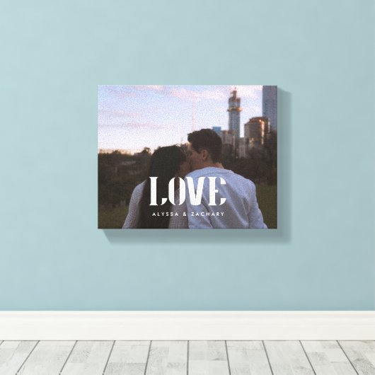 Moderne typografie met vetgedrukte aangepaste foto canvas afdruk (Insitu (Houten vloer))