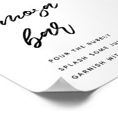 Moderne typografie Mimosa-symbool voor bruiloft Poster (Hoek)