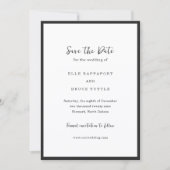 Moderne typografie Minimalistische bruiloft Save The Date (Voorkant)