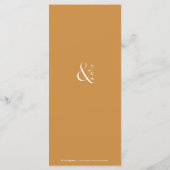 Moderne typografie minimalistische herfst bruiloft menu (Achterkant)