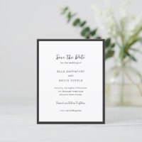 Moderne typografie Minimalistische trouwkaart Save