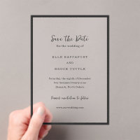 Moderne typografie Minimalistische trouwkaart Save