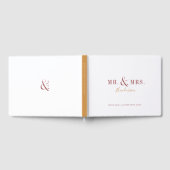 Moderne typografie Mr en Mrs herfstbruiloft Gastenboek (Volledig)