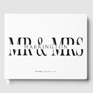 Moderne Typografie Mr. & Mrs. Wedding Gastenboek