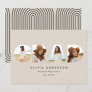 Moderne typografie multi foto afstuderen