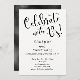 Moderne typografie na bruiloft kaart