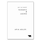 Moderne Typografie Naam Rundvlees Wedding Place Ca Kaart (Voorkant)