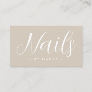 Moderne typografie nagelsalon script  visitekaartje