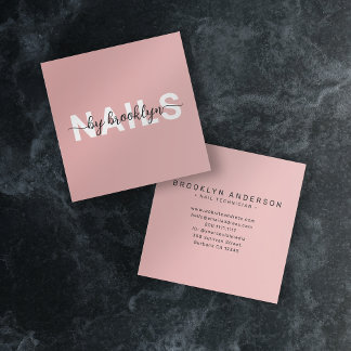 Moderne Typografie Nail Artist Vierkante Visitekaartje