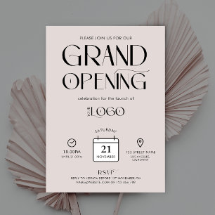 Moderne Typografie New Business Grand Opening Even Kaart