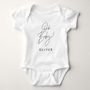 Moderne typografie Oh baby shower cadeau Romper