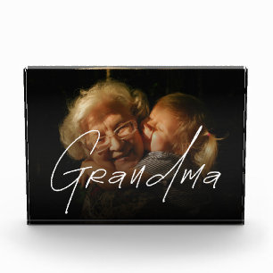 Moderne typografie oma cadeau met foto