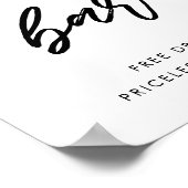 Moderne typografie Open bar bruiloft bord Poster (Hoek)