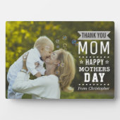 Moderne Typografie Overlay Happy Moederdag Photo Fotoplaat (voorkant)