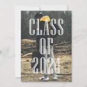 Moderne Typografie Overlay Klasse van 2024 Afstude Kaart (Voorkant)