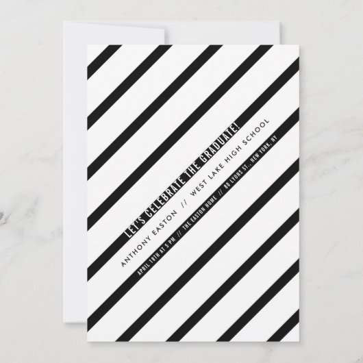 Moderne Typografie Overlay Klasse van 2024 Afstude Kaart (Achterkant)