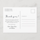 Moderne Typografie Pasgeboren Baby Foto Dank u Briefkaart (Achterkant)