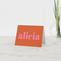 Moderne Typografie Persoonlijke naam | Roze Sinaas
