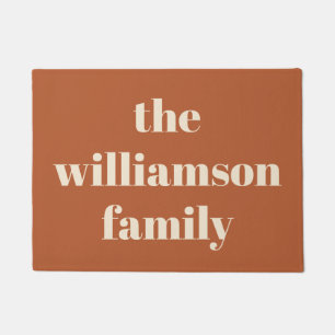 Moderne Typografie Persoonlijke naam   Rust Deurmat