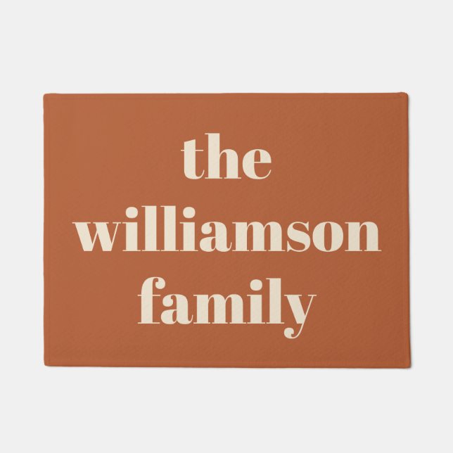 Moderne Typografie Persoonlijke naam | Rust Deurmat (Voorkant)