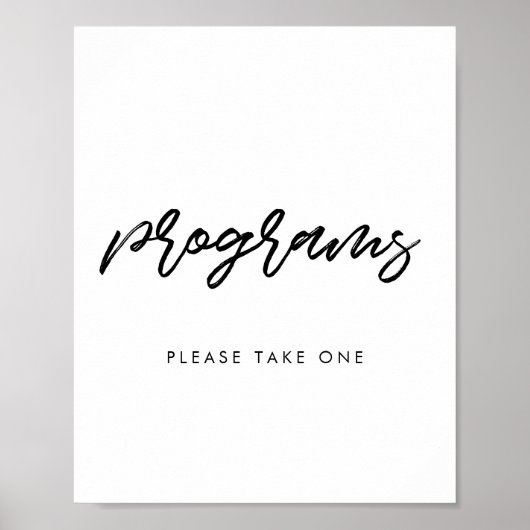 Moderne typografie Programma's trouwteken Poster (Voorkant)