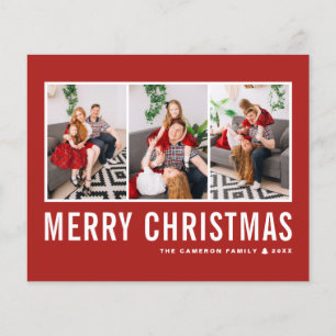 Moderne Typografie Rode Fotocollage Kerstmis
