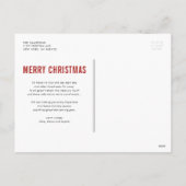 Moderne Typografie Rode Fotocollage Kerstmis Feestdagenkaart (Achterkant)