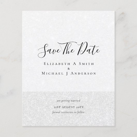 Moderne typografie Save The Dates BUDGET Flyer (Voorkant)