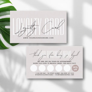 Moderne typografie script beloning klantenkaartje
